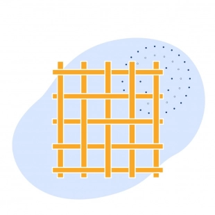 Стальная канилированная сетка 16x4x4 мм 12Х18Н10Т ГОСТ 3306-88