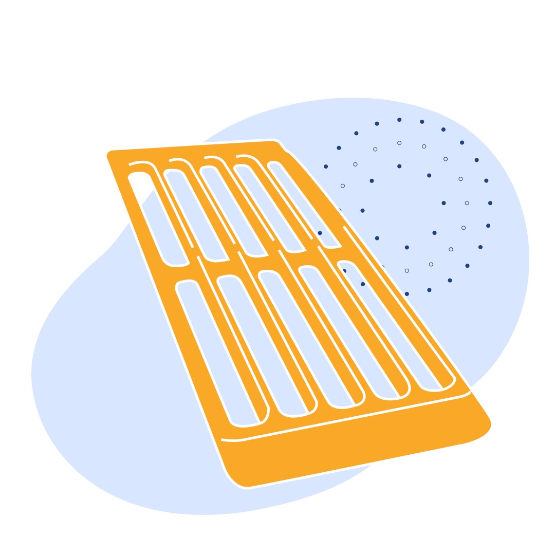 Чугунный колосник 550x280 мм СЧ18