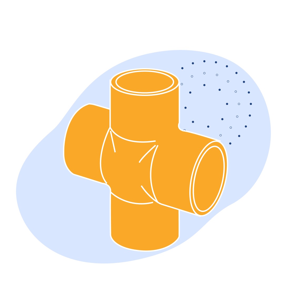 Крестовина стальная переходная 4 мм 45 ГОСТ 13968-74