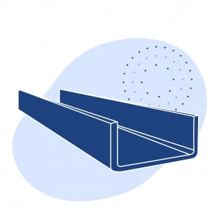 Швеллер стальной гнутый равнополочный 50х40х2.5 мм 09Г2С ГОСТ 8278-83