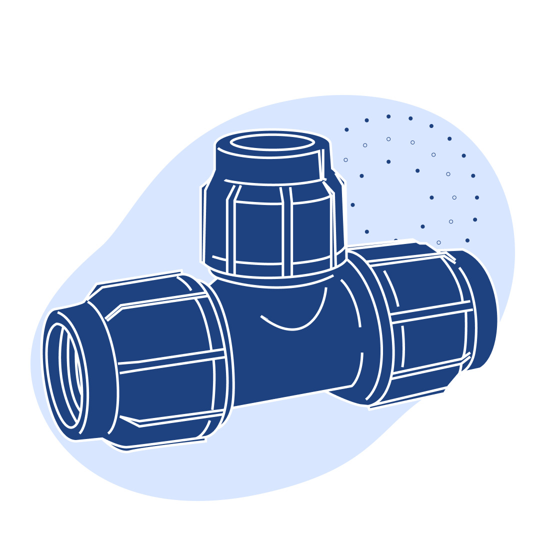 Тройник ПЭ переходной 200x200 мм